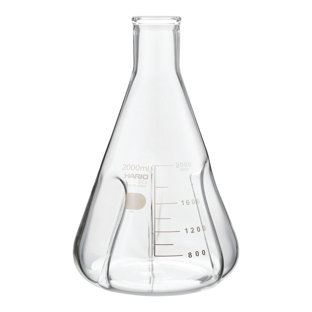 HARIO バッフル付き三角フラスコ 2000mLBSF-2L-SCI 1個 (ご注文単位1個) 【直送品】