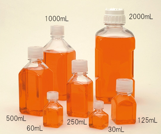 Nalge Nunc (サーモフィッシャーサイエンティフィック) 角型ボトル PC 透明 2000mL2015-2000JP 1パック (ご注文単位1パック) 【直送品】