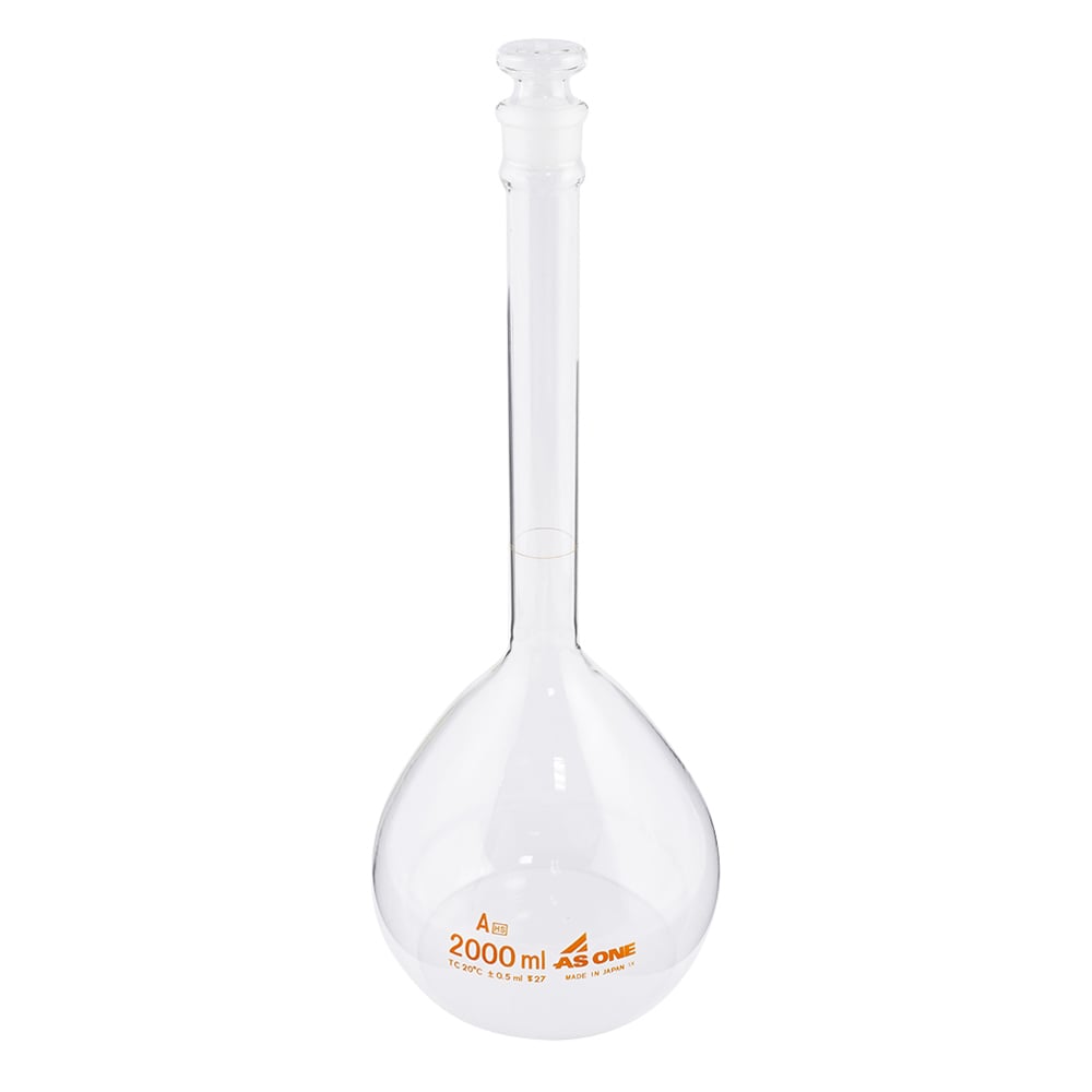 アズワン 高精度メスフラスコ 白 2000mL 1個 (ご注文単位1個) 【直送品】