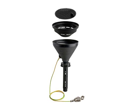 SCAT 廃液回収用ロート (HDPEタイプ) フタ、ふるい、セーフティランス 導電HDPE/GL45317622 1セット (ご注文単位1セット) 【直送品】
