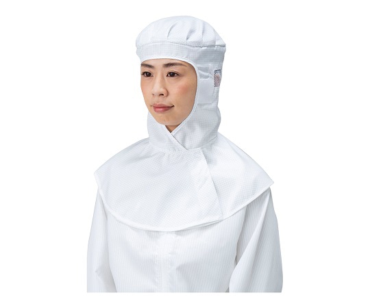 東洋リントフリー ESD対策フード (顔出しタイプ) 白 LFS433C-01 L 1枚 (ご注文単位1枚) 【直送品】