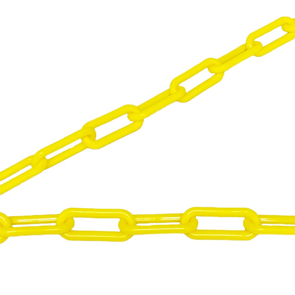 セーフラン安全用品 プラスチック製チェーン 線径約6.0mm×10m 黄11140 1巻 (ご注文単位1巻) 【直送品】