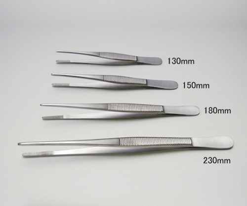 アズワン 外科用ピンセット 有鈎 小波150mm (併式) 1本 (ご注文単位1本) 【直送品】