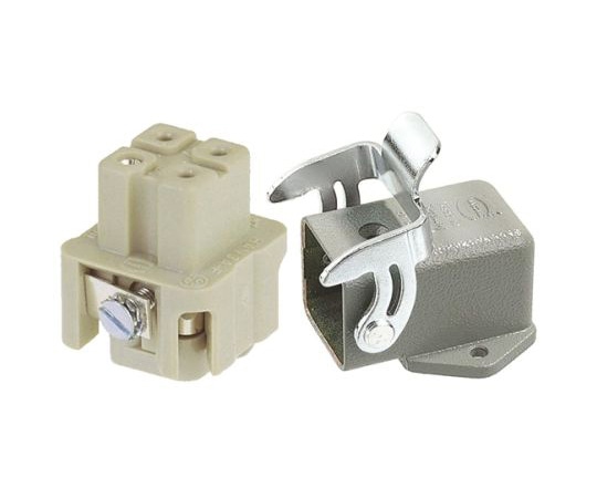 Harting ヘビーデューティ電源コネクタキット カプラキット メス 3 + PE極 10A09200030801+09200032711 1個 (ご注文単位1個) 【直送品】