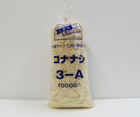 船堀ゴム 工業用ウス指サック 粉無 1袋 (1000個入) 3-A PF 1袋 (ご注文単位1袋) 【直送品】
