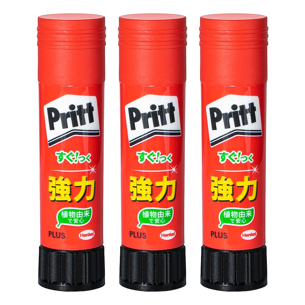 プラス Pritt強粘着 ミディアム セリース 3本入NS-702-3P 1パック (ご注文単位1パック) 【直送品】