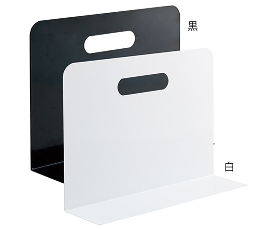 LIHITLAB ブックエンド・ワイドタイプ (マグネット付) 白A7352-0 1枚 (ご注文単位1枚) 【直送品】