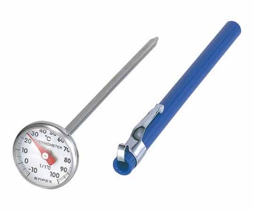 エンペックス気象計 クイックサーモ 表示部/φ26mm、センサプローブ/φ4mm×125mm 25g (ホルダー込み) ブルーTD-8256 1本 (ご注文単位1本) 【直送品】