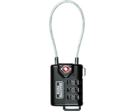 BURG WAECHTER ワイヤー式ダイヤル南京錠 TSA 7430SB32891 1個 (ご注文単位1個) 【直送品】