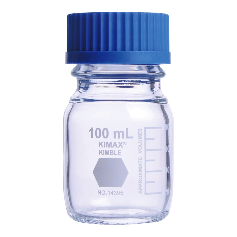 アズワン ネジ口メディウム瓶 100mL14395-100 1個 (ご注文単位1個) 【直送品】