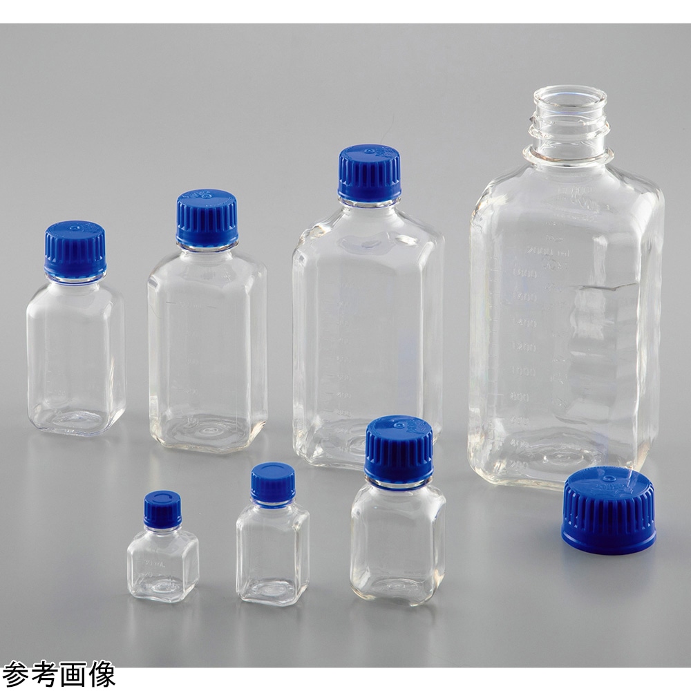 TriForest PETG角型培地瓶 125mL 24本入BGC0125SB 1箱 (ご注文単位1箱) 【直送品】