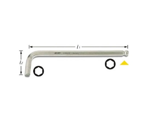 HAZET ロング六角棒レンチ (ボールポイント) 2mm2105LG02 1セット (ご注文単位1セット) 【直送品】