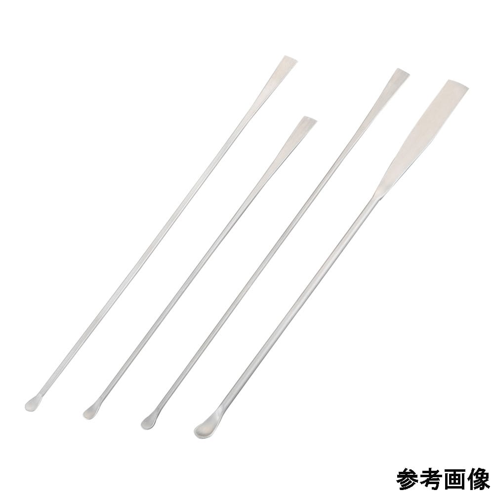 アズワン ミクロスパーテル (つや消しタイプ) 180mm 平 1本 (ご注文単位1本) 【直送品】