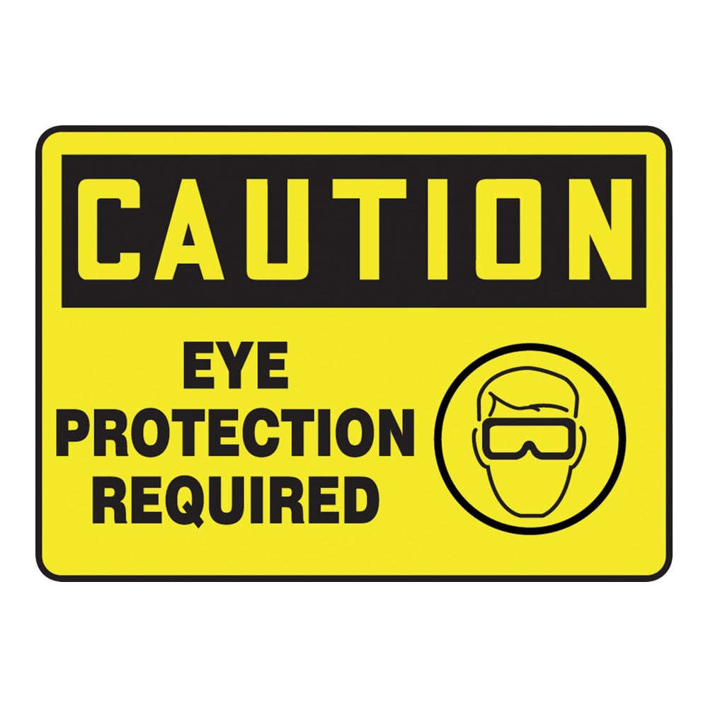 Accuform 警告・注意喚起ラベル (英字) Eye Protection RequiredMPPE795VS 1枚 (ご注文単位1枚) 【直送品】