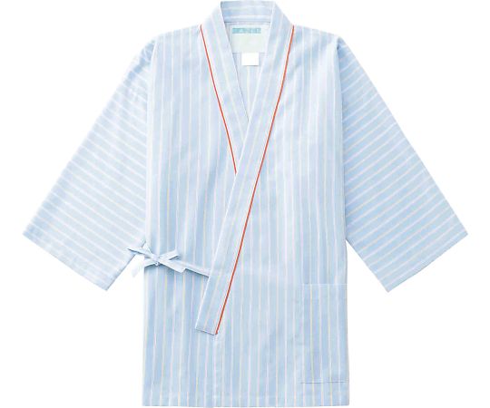 サンアロー 患者衣 (上衣・男女兼用) ブルー×ピンク S285-98 S 1枚 (ご注文単位1枚) 【直送品】