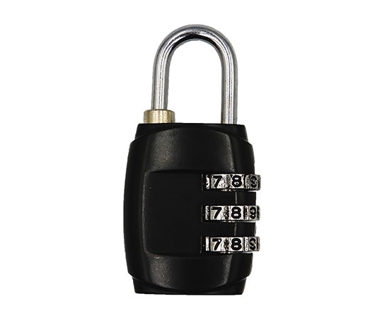ロジック 南京錠 3ダイヤル ブラックLG-PLK-3DL-BK 1個 (ご注文単位1個) 【直送品】