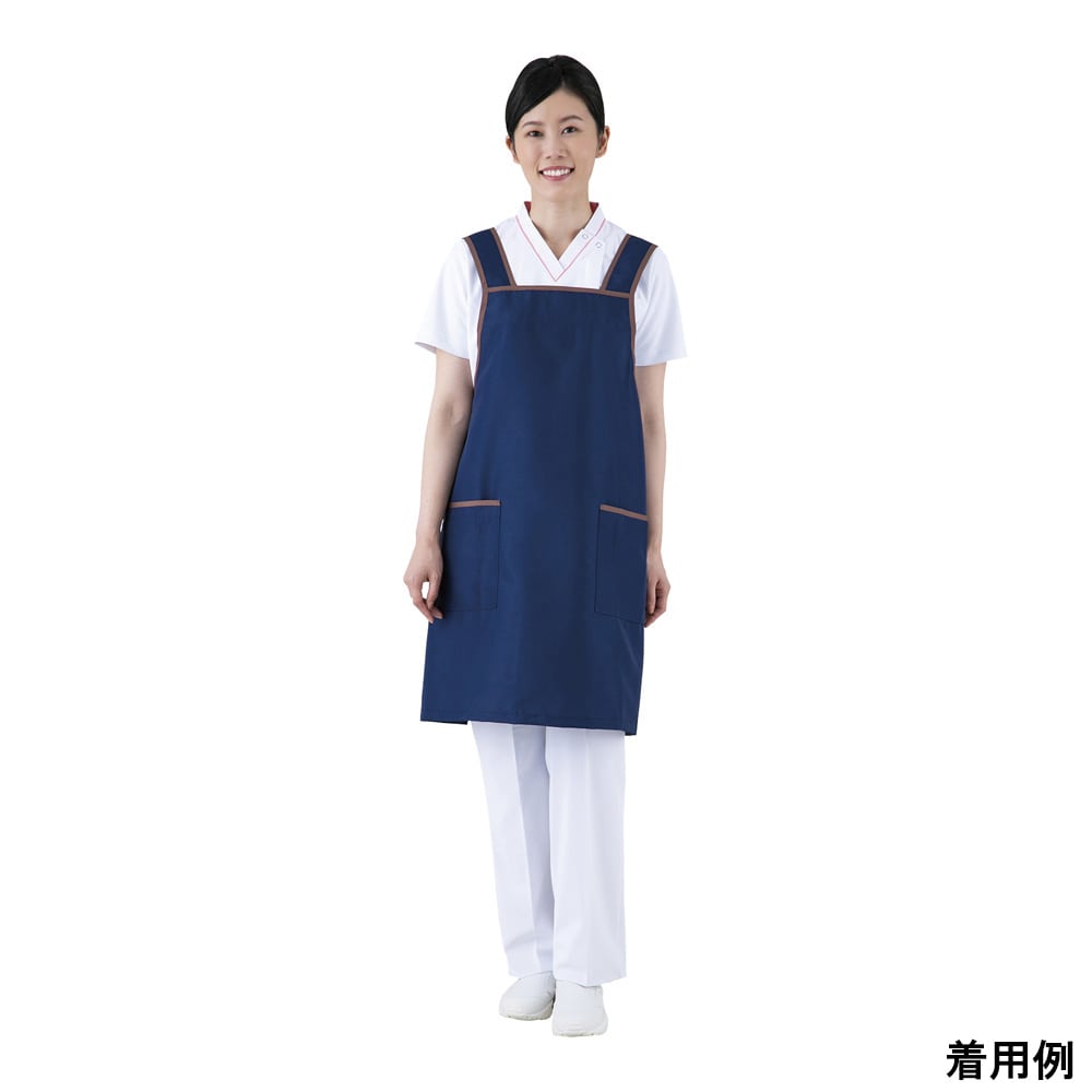 カーシーカシマ エプロン ネイビー フリー 1枚 (ご注文単位1枚) 【直送品】