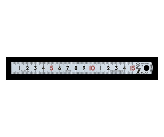 シンワ測定 ピックアップスケールシルバー15cm cm表示上下1mmピッチ赤数字入JIS13131 1本 (ご注文単位1本) 【直送品】