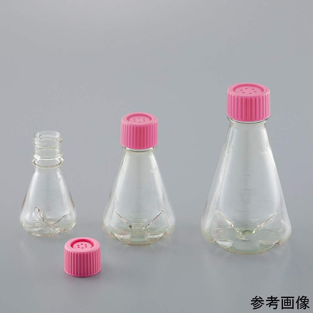 アズワン ビオラモディスポ滅菌三角フラスコ (バッフル底) 500mL 1箱 (12個入) SEFB500V 1箱 (ご注文単位1箱) 【直送品】