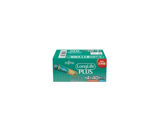 富士通 アルカリ乾電池 単4形 1.5V LR03 LongLife PLUS /40個パックLR03LP (40S) 1箱 (ご注文単位1箱) 【直送品】