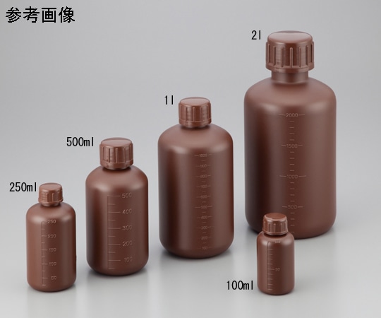 アズワン 細口丸型遮光瓶SCC (茶) 10L 1パック (1個/袋×1袋入) 1パック (ご注文単位1パック) 【直送品】