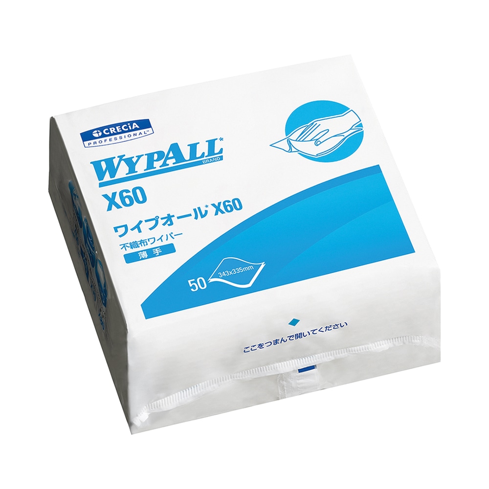 クレシア (小分け) ワイプオールX60 4つ折りタイプ 1袋 (50枚入) 60563 1袋 (ご注文単位1袋) 【直送品】