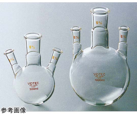 コスモスビード (VIDTEC) 透明摺合三ツ口フラスコ 2L 中29/42 側29/421511-13-5 1個 (ご注文単位1個) 【直送品】