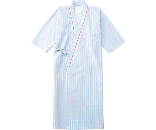 サンアロー 患者衣ガウン (男女兼用) ブルー×ピンク S289-98 S 1枚 (ご注文単位1枚) 【直送品】