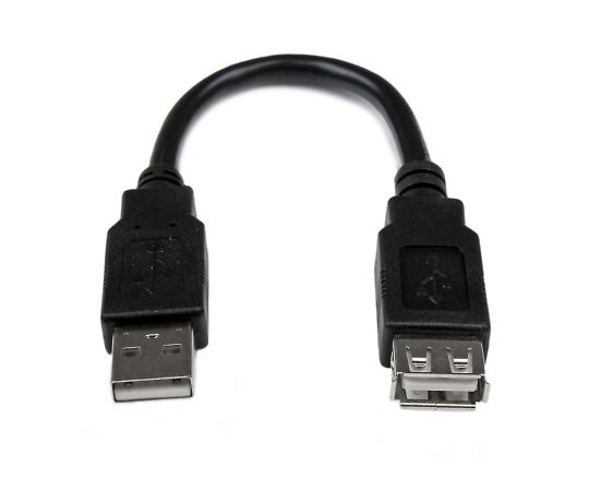 StarTech.com 15cm USB 2.0延長ケーブルアダプタ USB-A オス - USB-A メスUSBEXTAA6IN 1個 (ご注文単位1個) 【直送品】