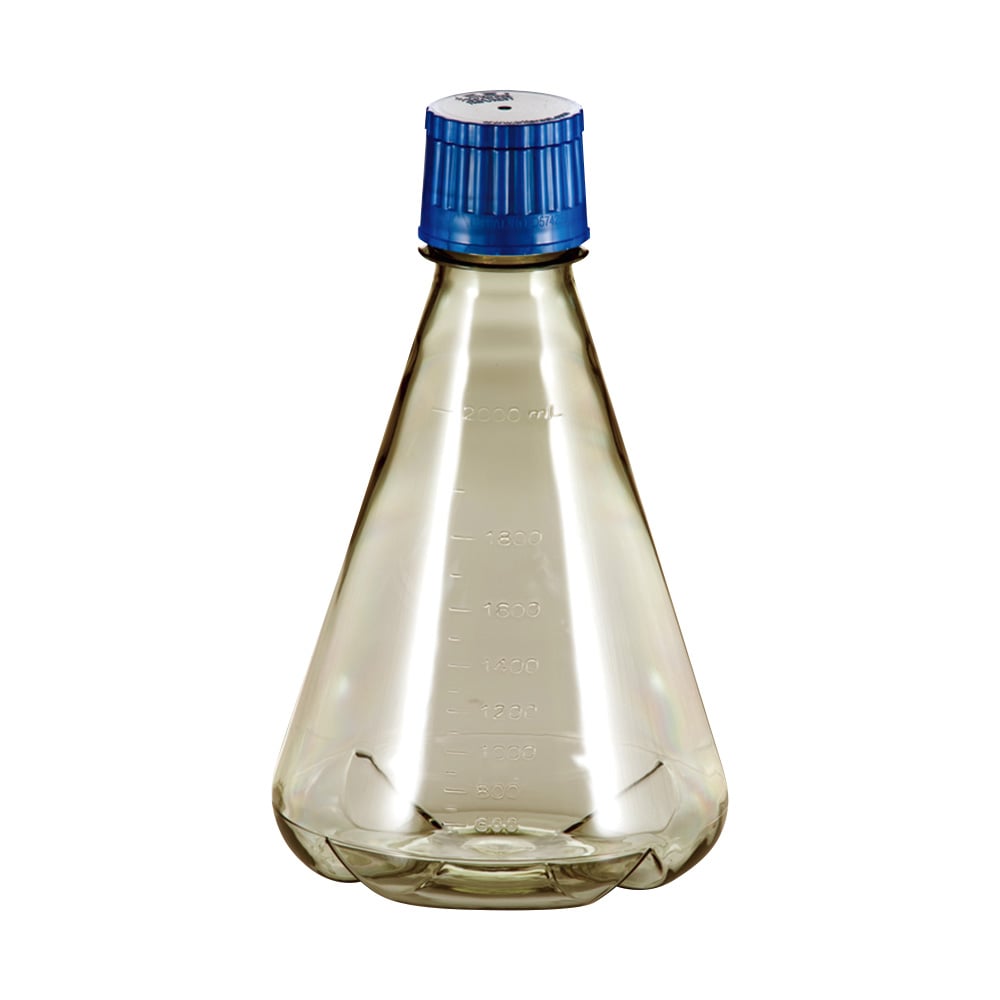TriForest PC滅菌三角フラスコ (オートクレーブ対応) バッフル底タイプ 2000mL 1パック (6個入) FBC2000S 1パック (ご注文単位1パック) 【直送品】