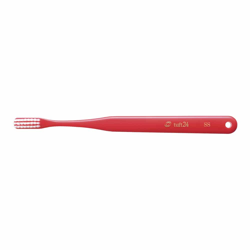 オーラルケア タフト24 SS キャップ付 レッド 25本入00020007 1箱 (ご注文単位1箱) 【直送品】