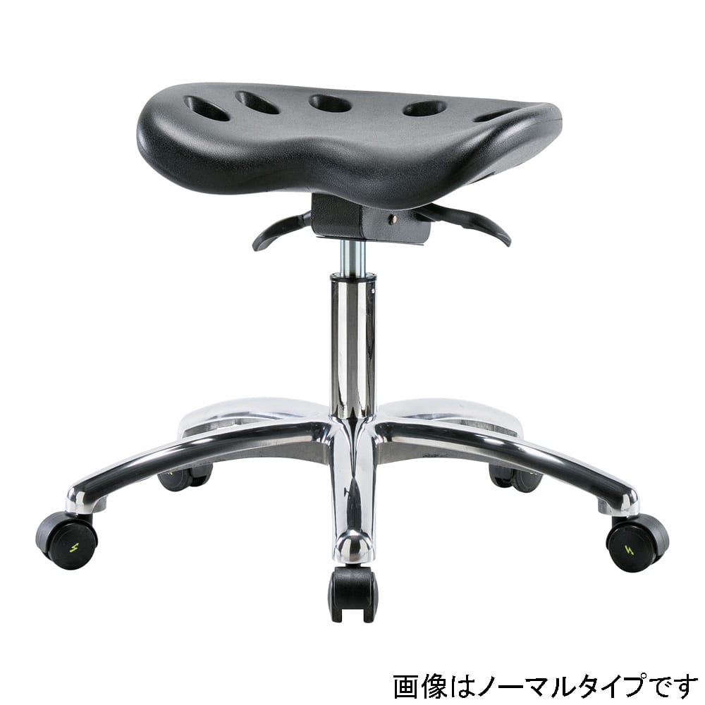 アズワン エルゴノミックESDスツール ノーマルESD-PTDHSO-CR-EC 1台 (ご注文単位1台) 【直送品】