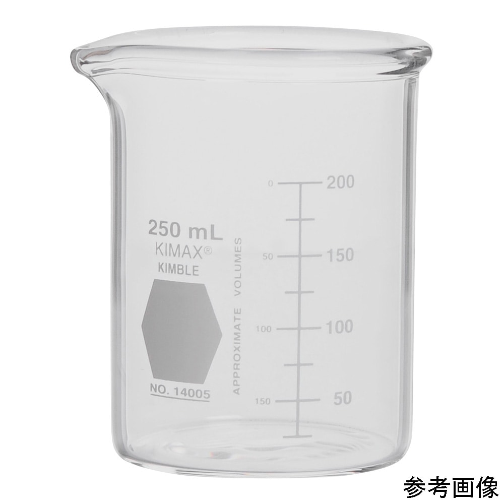 アズワン 極厚ビーカー (KIMAX) 250mL14005-250 1個 (ご注文単位1個) 【直送品】