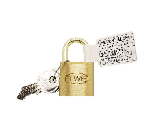 和気産業 TWE シリンダー錠 25mm  1個(ご注文単位1個)【直送品】