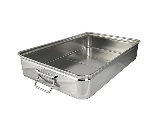 スギコ産業 スギコ 18-8 手付番重(丸棒取手) 特大 深型12cm SH-6644-12H 1枚(ご注文単位1枚)【直送品】