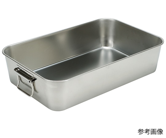 スギコ産業 スギコ 18-8 給食バット 可動ハンドル付 610×388×H200mm SH-6038-8H 1枚(ご注文単位1枚)【直送品】