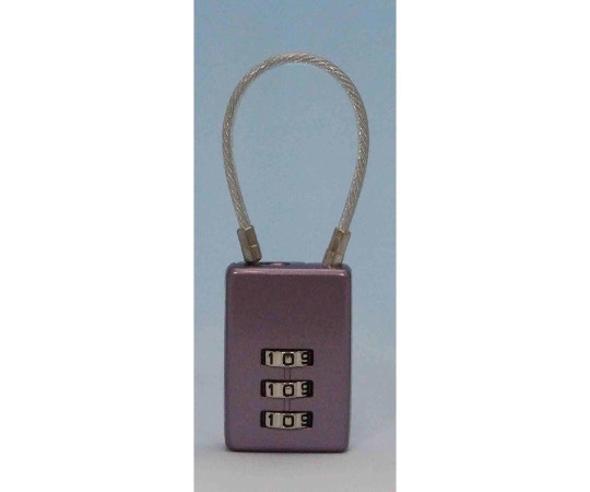 和気産業 ケーブルロック メタリックパープル 本体サイズ25×33mm IB-121 1個(ご注文単位1個)【直送品】