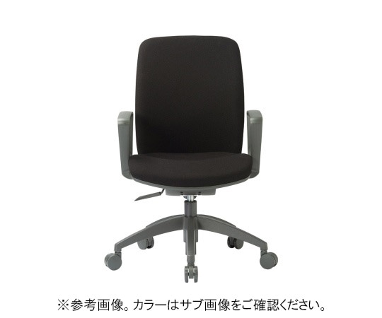 アイコ チェア ミドルバックサークル肘タイプ ブラック 布張り OA-2135BJ(FG3)BK 1個(ご注文単位1個)【直送品】