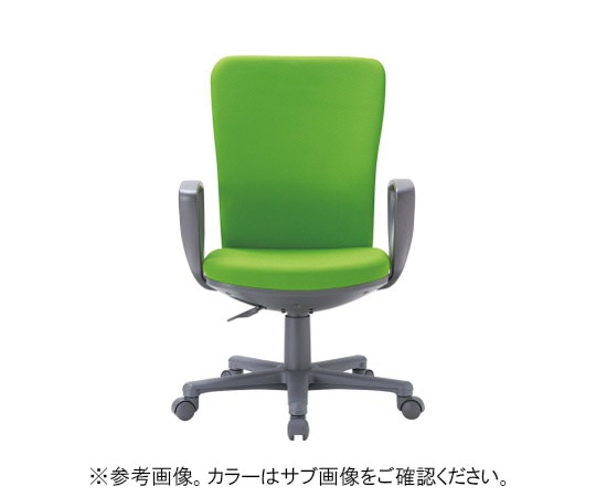 アイコ チェア ミドルバックサークル肘タイプ ブラック 布張り OA-1255CJ(FG3)BK 1個(ご注文単位1個)【直送品】