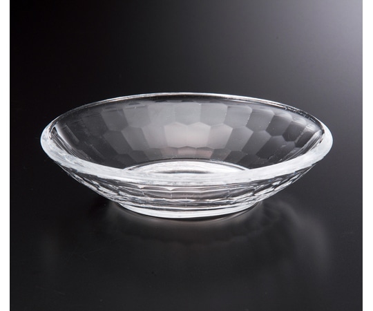 福井クラフト AC φ97皿 亀甲カット 透明(全面塗) 75007040 1個（ご注文単位1個）【直送品】