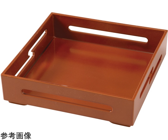 福井クラフト 8寸 角雲すかし箱 ブラウン 55204640 1個（ご注文単位1個）【直送品】
