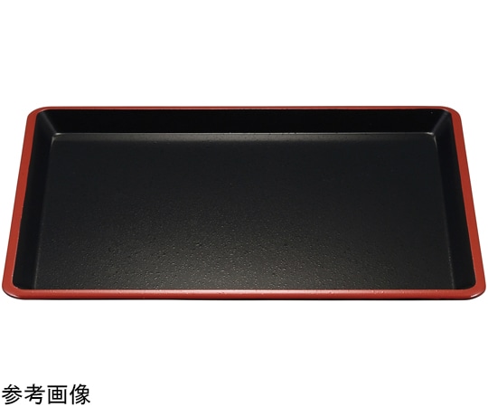福井クラフト 耐熱A)尺3 洋風トレー 黒天朱SLタタキ 15104470 1個（ご注文単位1個）【直送品】