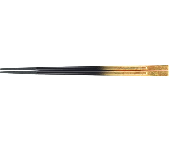 福井クラフト PBT22.5cm 細身両天削丸箸 二色金箔 80601770 1個（ご注文単位1個）【直送品】