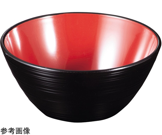 福井クラフト A φ110荒筋聖火鉢(大)黒内朱 21007170 1個（ご注文単位1個）【直送品】