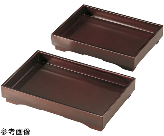 福井クラフト 8.5寸 長角山路盛器 消し溜/裏黒塗 51030874 1個(ご注文単位1個)【直送品】