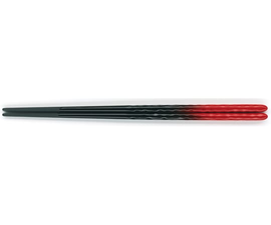 福井クラフト PBT22.5cm 細身ノミ彫丸箸 朱黒ぼかし 80601780 1個(ご注文単位1個)【直送品】