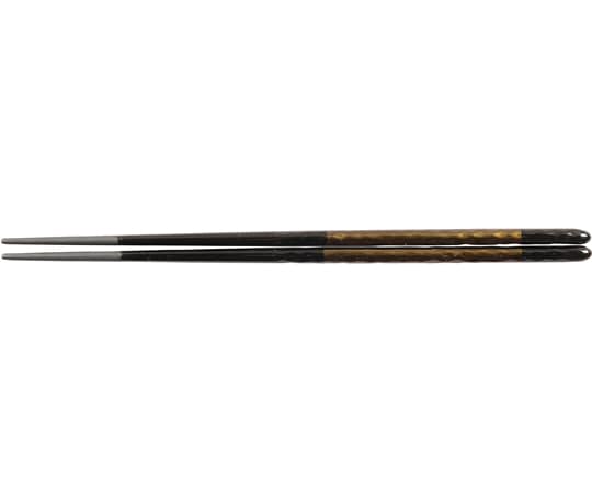 福井クラフト PBT22.5cm 細身ノミ彫丸箸 緑青メタ帯 30011860 1個(ご注文単位1個)【直送品】