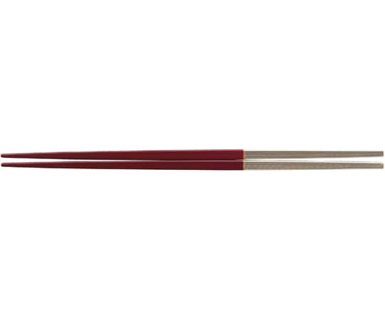 福井クラフト PBT22.5cm 卵中角箸 銀/赤溜 90031979 1個(ご注文単位1個)【直送品】