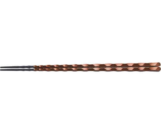 福井クラフト PBT23.5cm 細身亀甲一刀彫箸 ブロンズ塗 60003650 1個（ご注文単位1個）【直送品】