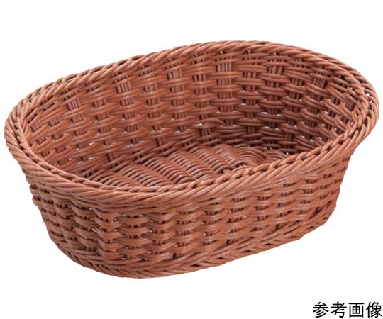 プリート プリートPP小判型バスケット(ブラウン)245×175×75mm(24型) DS105-24-BR 1個（ご注文単位1個）【直送品】
